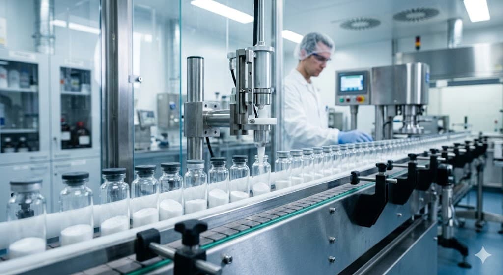 Lab team preparing samples